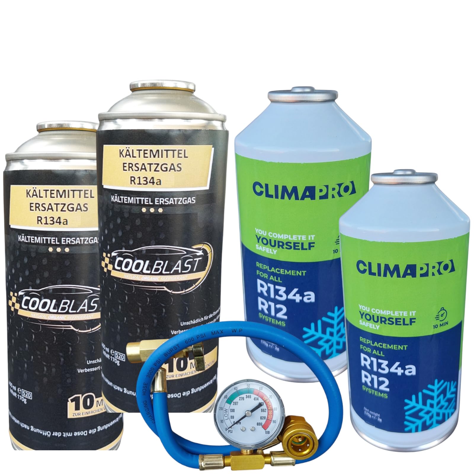 PAG Turbo GmbH CLIMAPRO Ersatz Kältemittel R134a für Auto Klimaanlage 800ml/340g Autoklimaanlage Wir vertreiben 3 Marken: Coolblast - ClimaPro oder Heniotech. Versand je nach Lagerbestand. von PAG Turbo GmbH