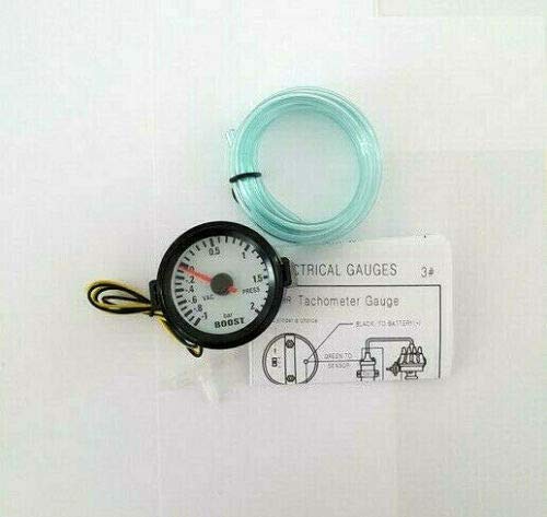 Ladedruck Anzeige Boost Gauge LED 52mm weiß Retro universal Zusatzanzeige 2 Bar von PAG