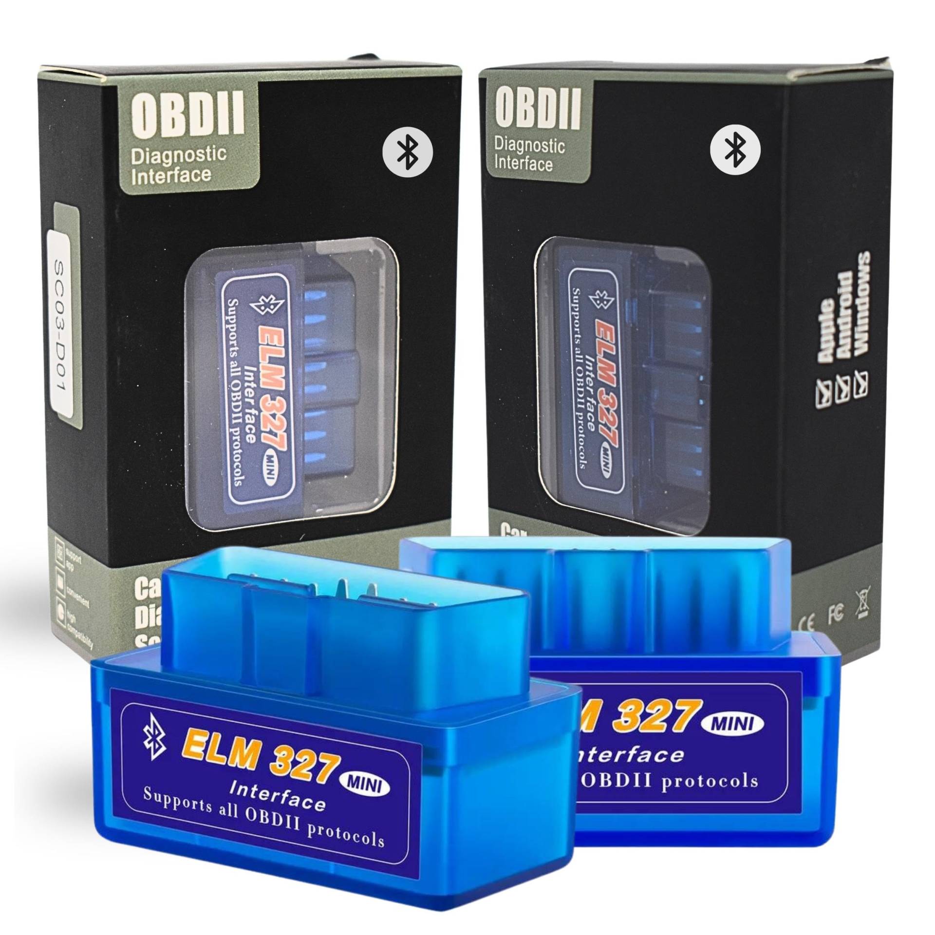 2u OBD2 Auto-Diagnosegerät, Mini-Schnittstelle mit Bluetooth 2.0 für OBD2-Fahrzeuge, Bluetooth-Diagnosewerkzeug, direkte Verbindung für Android-Smartphones. von PAGAMADU