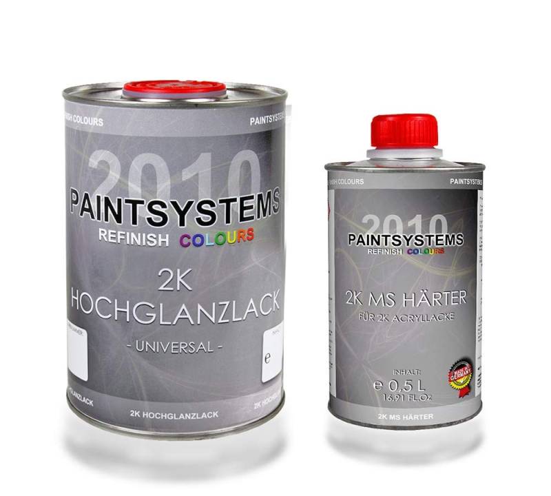 PAINTSYSTEMS REFINISH COLOURS 2K Autolack Set WUNSCHFARBE RAL Hochglanz, 1,5L/1L + 0,5L von PAINTSYSTEMS REFINISH COLOURS