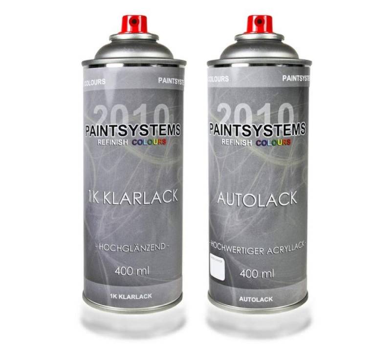 PAINTSYSTEMS REFINISH COLOURS Lackspray Set - Klarlack + Mercedes Alexandritgrün (891) je 400ml von PAINTSYSTEMS REFINISH COLOURS