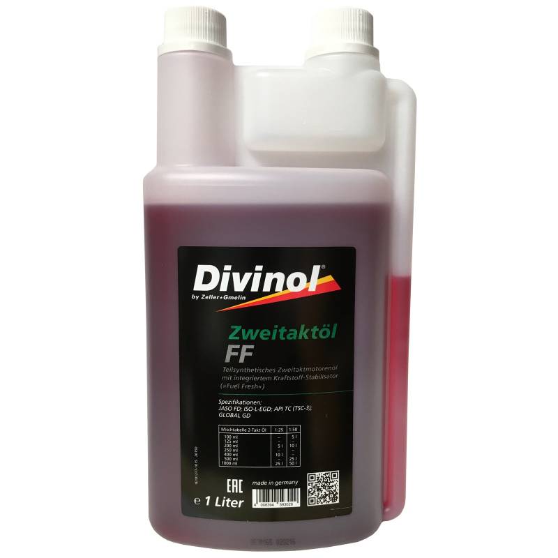 Divinol Zweitaktöl FF 1x1 Liter Dosierflasche 2-Taktöl teilsynthetisch 2T Mischöl von Divinol