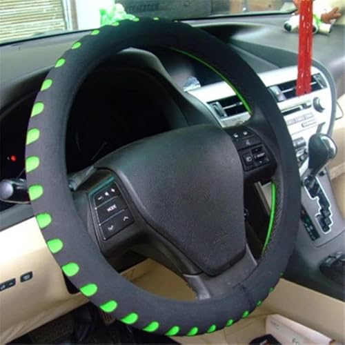 Lenkradschoner Auto-Styling Universal-Auto-Lenkradabdeckungen Anti-Rutsch-Auto-Lenkradabdeckung Lenkradhülle(Green) von PAKAGVTTB