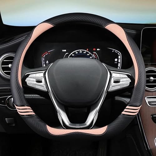 Lenkradschoner D Form Auto Lenkrad Abdeckung Wrap Für CS75 Für Plus Für CS55 Für CS55 Für E-Rock Für CS15 Für CS35 Lenkradhülle(Pink) von PAKAGVTTB