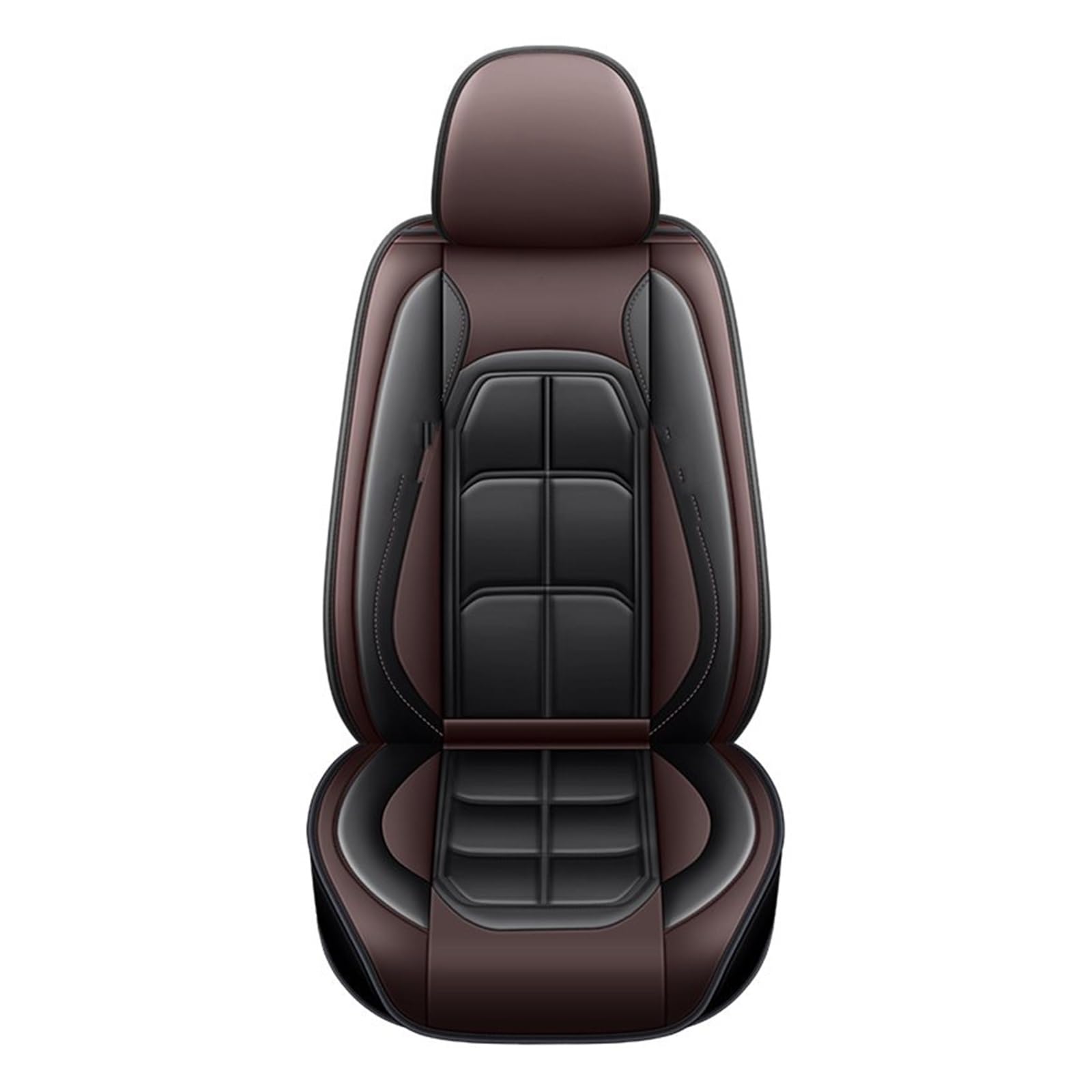 PAKAGVTTB Sitzbezüge 1 PC PU Leder Universal Auto Sitzbezug Für Shuttle Crosstour Für URV Für Inspire Für XRV Für HRV Für Pilot Für Element Innen Zubehör Vordersitzbezüge(Black Coffee 1 Seat) von PAKAGVTTB