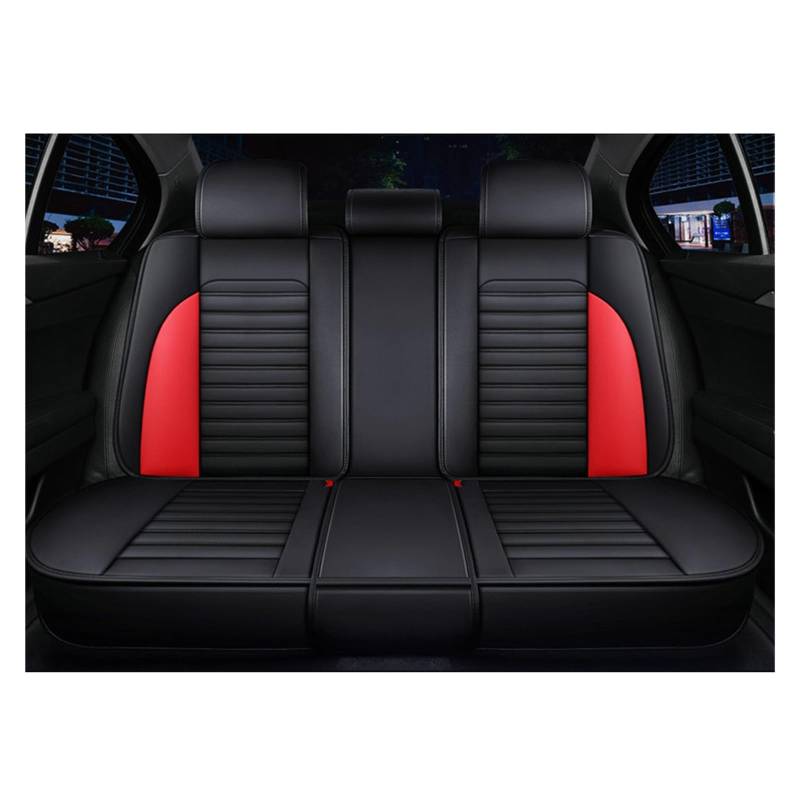 PAKAGVTTB Sitzbezüge Autositzbezüge für Crosstour für Odyssey für Stepwgn für Shuttle für Ridgeline Autozubehör Vordersitzbezüge(Black Red Rear) von PAKAGVTTB