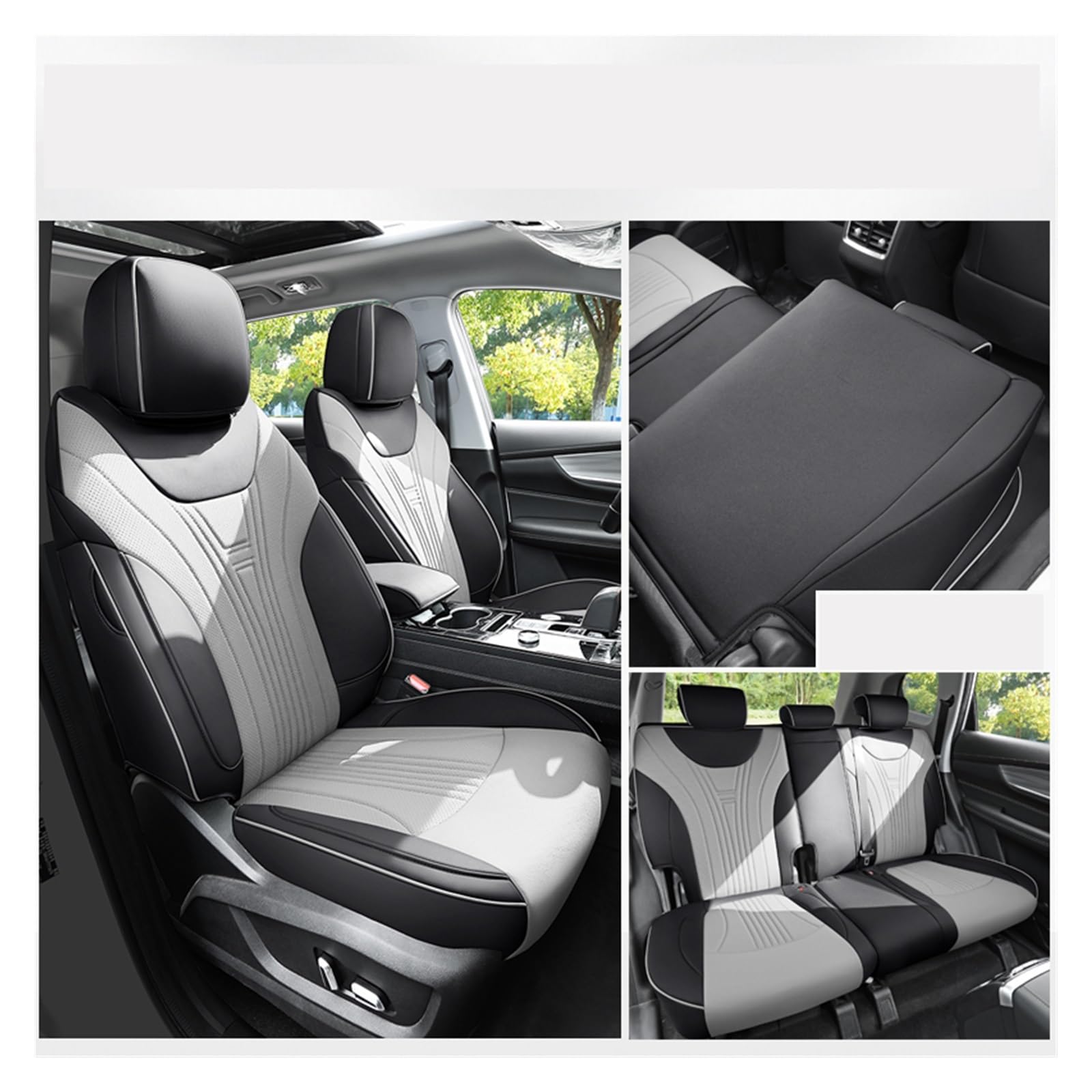 PAKAGVTTB Sitzbezüge Benutzerdefinierte Full Set Leder Autositzbezüge Für Chery Für Tiggo 8 Pro 2021 2022 2023 Auto Interior Styling Protector Zubehör Vordersitzbezüge(5 PCS 2) von PAKAGVTTB