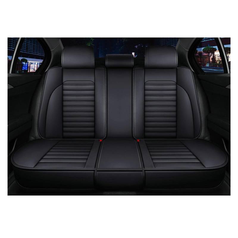 PAKAGVTTB Sitzbezüge Leder-Autositzbezug für Dodge Journey für Ladegerät für Challenger Ram Caliber Aittitude für Caravan Avenger Universal-Innenausstattung Vordersitzbezüge(Black Rear) von PAKAGVTTB