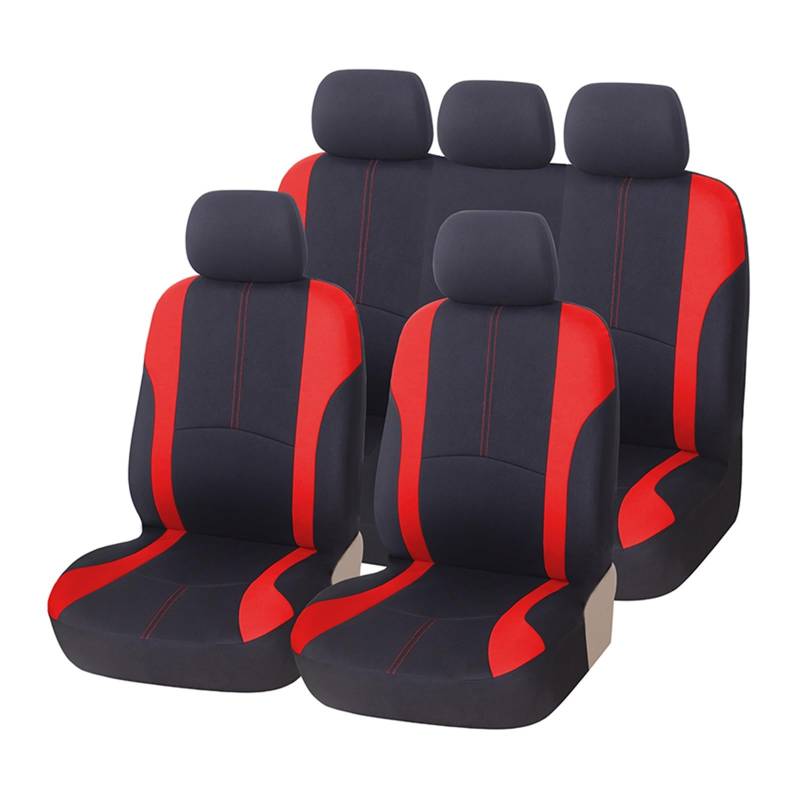 PAKAGVTTB Sitzbezüge Universal Auto Vorne/Hinten Sitzbezug Protektoren Set Airbag Kompatibel Für Toyota Für Raktis 2005 Vordersitzbezüge(RED) von PAKAGVTTB