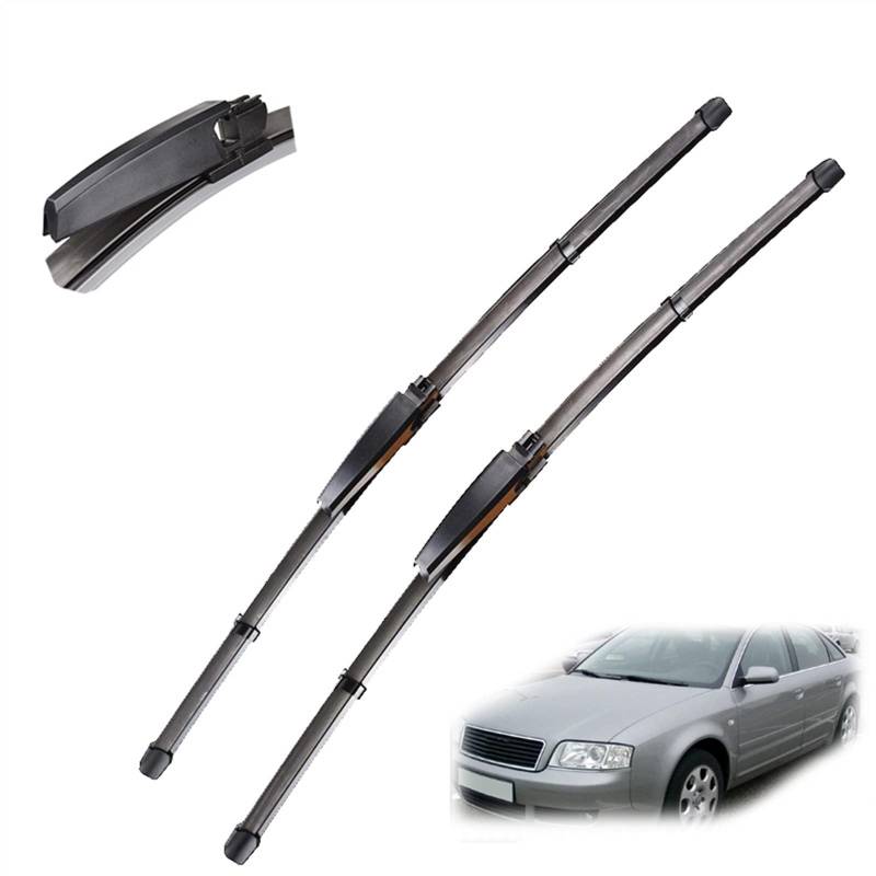 Scheibenwischer Auto Scheiben Wiper Blades Für Audi A6 C5 4B 1997 1998 1999 2000 2001-2004 22"+22" / 22"+21" Vorne Wischblätter Windshield Wipers.,B-2002-2004 C5 4B von PAKJEL