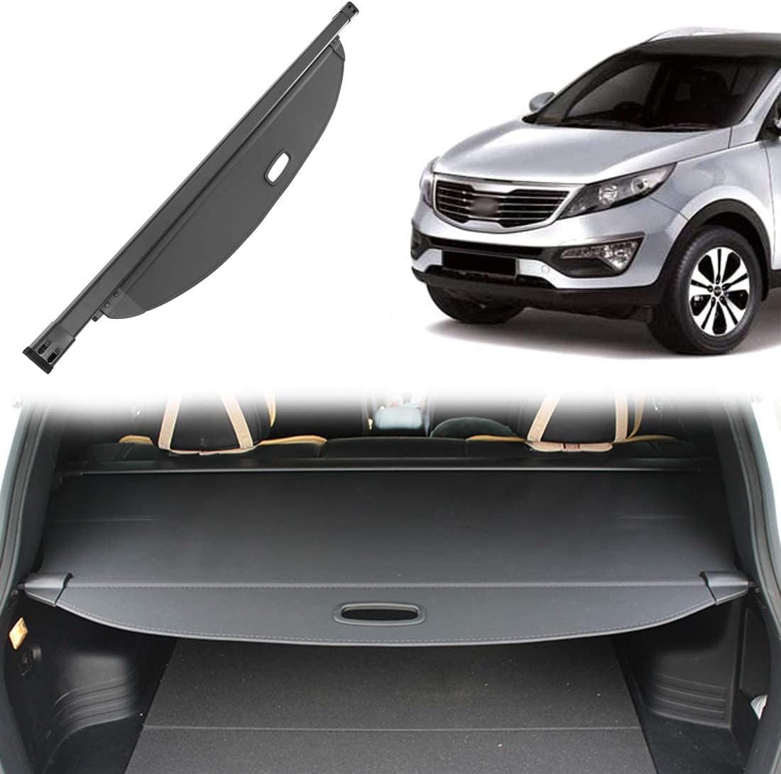 für Kia NIRO 2017 2018 2019 2020 2021 2022 2023 Auto Laderaumabdeckung Kofferraumabdeckung Rollo Einziehbare Kofferraum Schutz Abdeckung Cargo Cover,Autozubehör. von PAKJEL