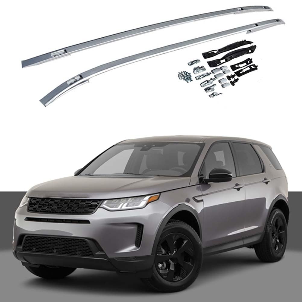 Aluminiumlegierung Dachgepäckträger für Land Rover Discovery Sport 2015-2024 Dachreling Gepäckträgerstangen Querträger Top-Boxen,Silver von PALANK