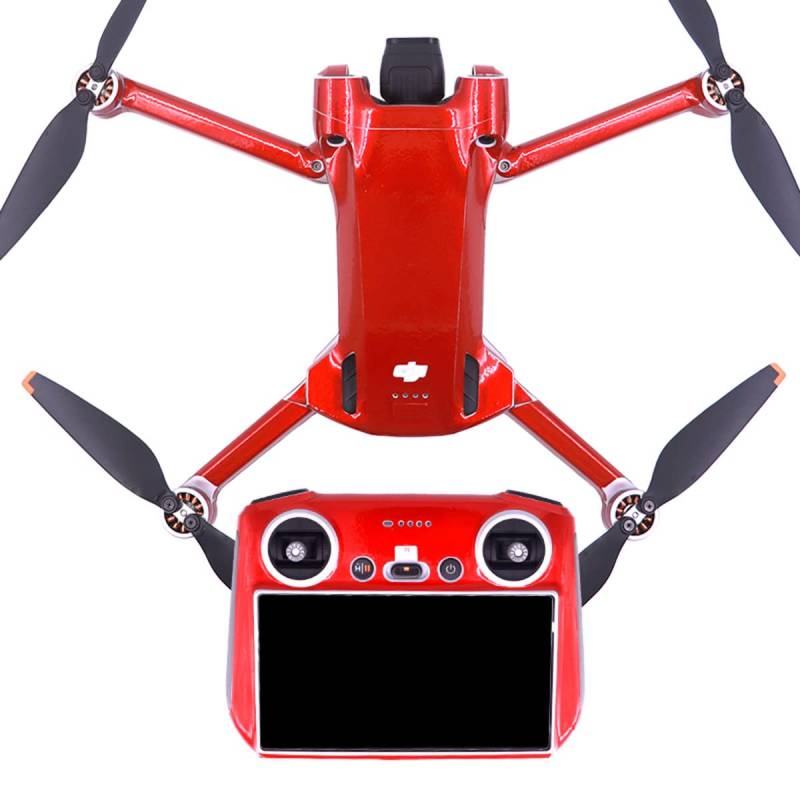 PALUMMA DJI Mini 3 Pro Aufkleber Aufkleber Aufkleber Skin Set, PVC Drohne Folie Wasserdichte Aufkleber für DJI Mini 3 Pro Drohne und Fernbedienung Anti-Scratch Skin Protection (Rot) von PALUMMA