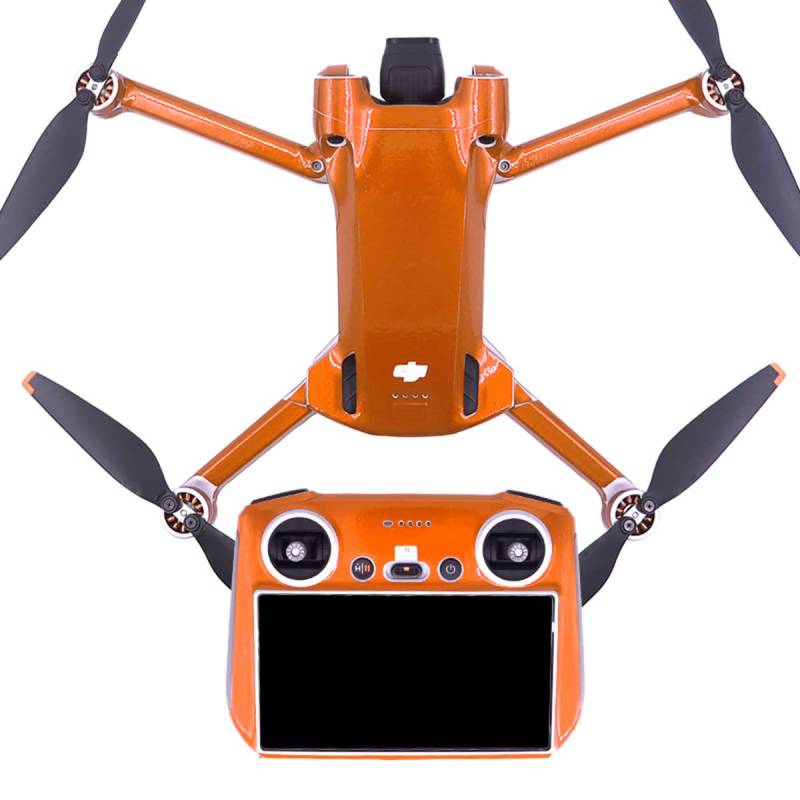 PALUMMA DJI Mini 3 Pro Aufkleber Aufkleber Skin Set, PVC Drohne Folie Wasserdicht Aufkleber für DJI Mini 3 Pro Drohne und Fernbedienung Anti-Kratzer Hautschutz (Orange) von PALUMMA