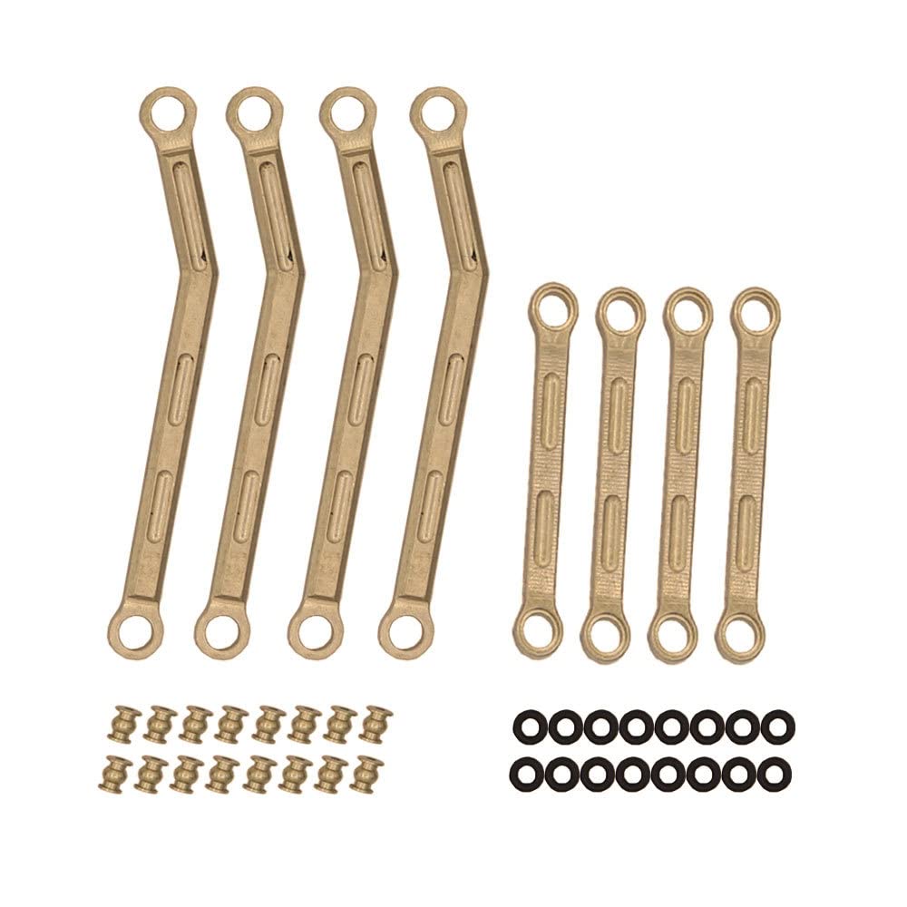 Palumma Für AXIAL Chassis Links Set, Messing Lenkverbindungsstange Set für AXIAL 1/24 AX24 XC-1 RC Upgrade Teile von PALUMMA