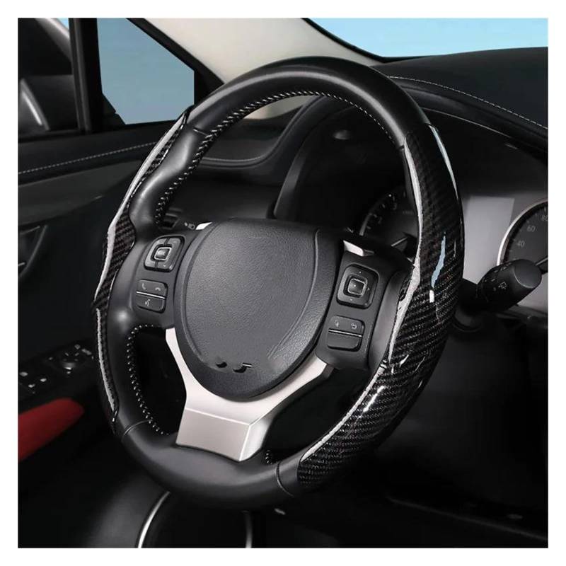 Lenkradschutz Für E46 Auto Lenkrad Abdeckungen Nicht-Slip Abdeckung Auto Interior Styling Zubehör Universal Auto Lenkradbezug(Black) von PAMEHRU