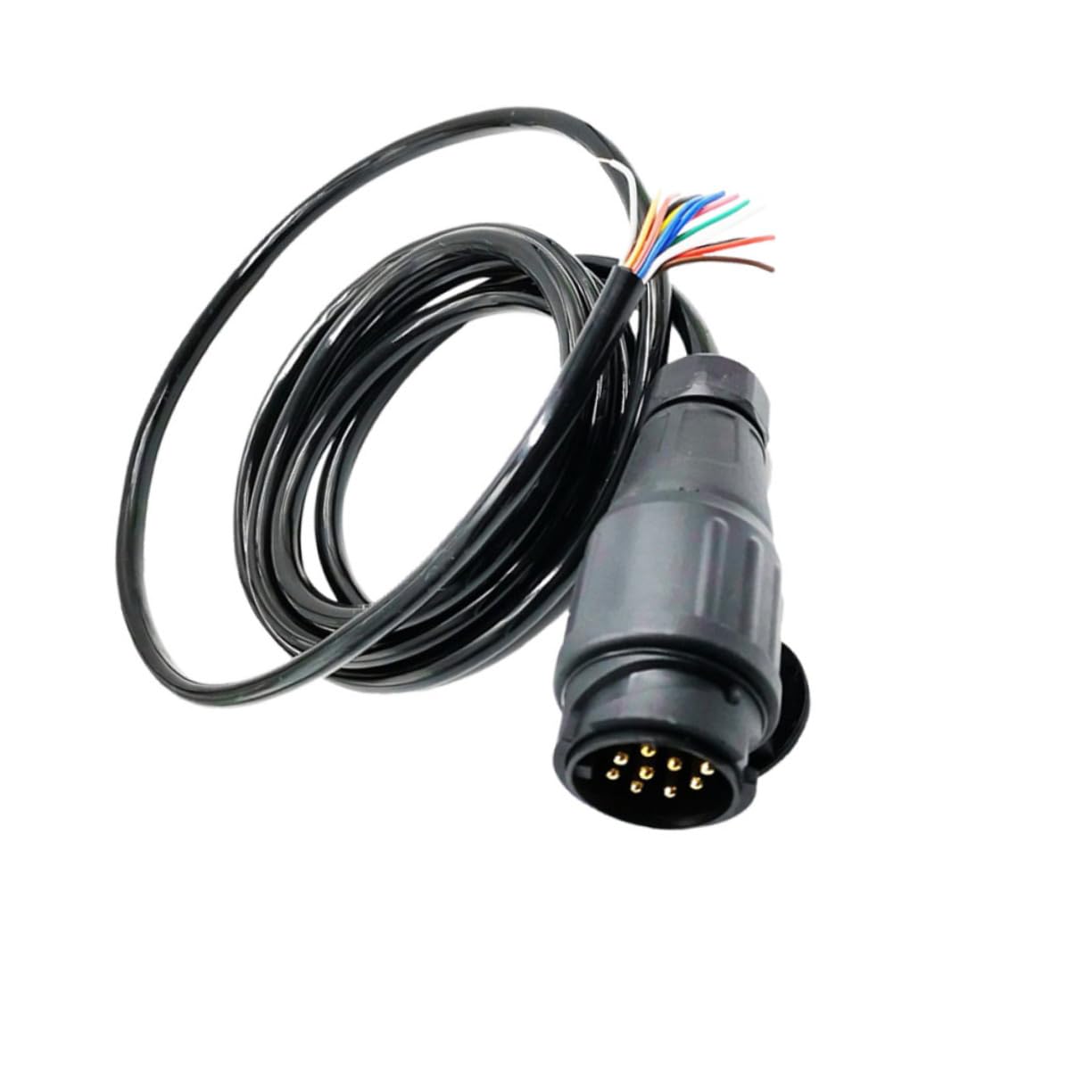 PAMINGONO 12 V Steckeradapter 13 Polig Auf 7 Polig Europäischer Standard Rundlochstecker Elektrischer Wandler Für Pkw Und LKW Anhänger 3 m Kabelbaum Schwarz von PAMINGONO