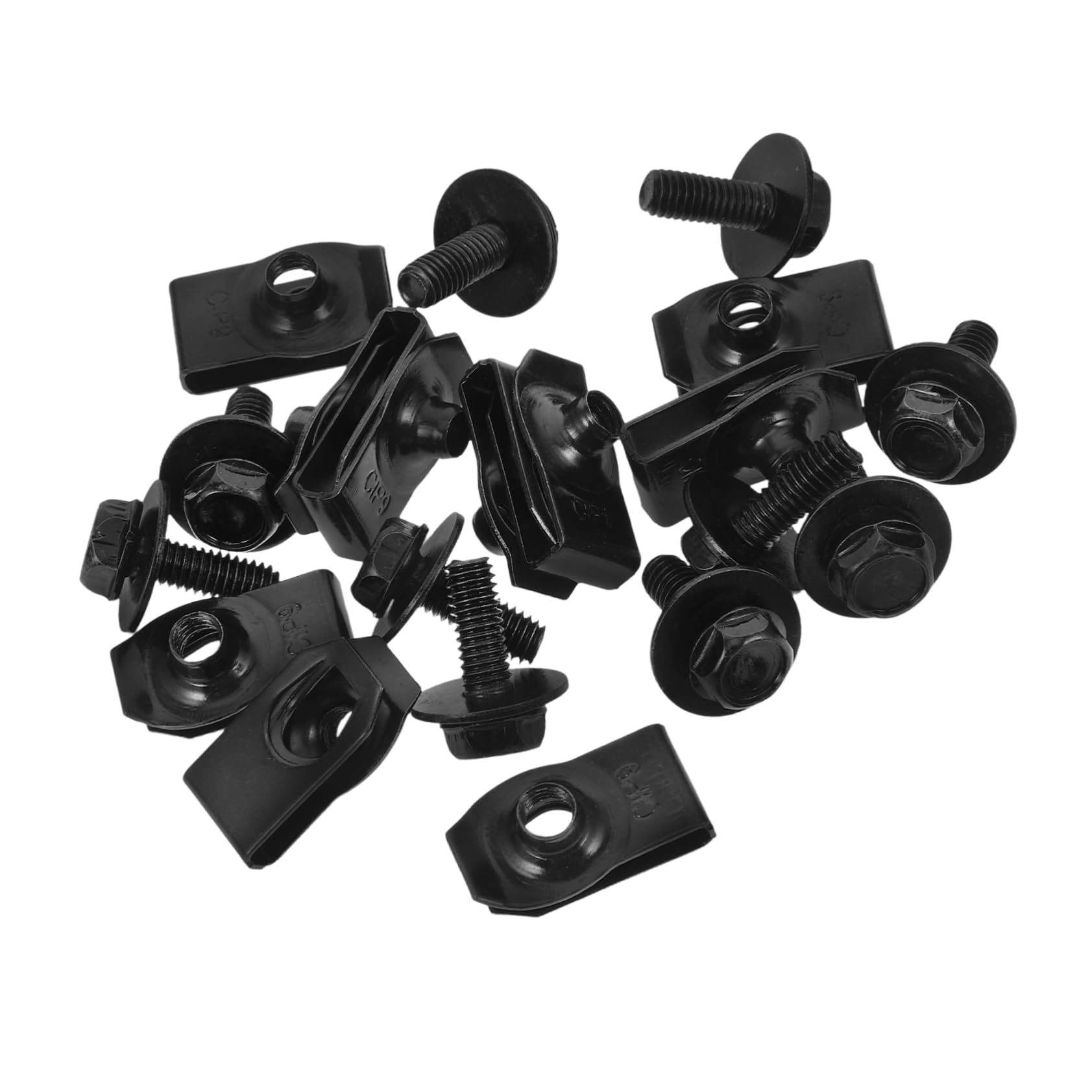 PAMINGONO 20 Stück Clip-muttern, U-Clips, Hardware-muttern, Stoßstangen-Clips, Metall-Clips Und Befestigungselemente, Befestigungselemente, Hardware, U-typ-muttern, Auto-Panel-Clips, von PAMINGONO