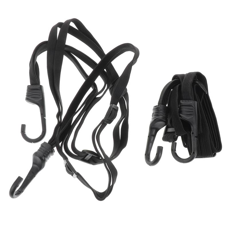 PAMINGONO 2St Gummibandriemen gummiseil gepäckgurt Helm Befestigung Motorradhelm Gurt Gepäck Spanngurt Gepäckband -Bindeseil Gepäckbinderiemen Seil für Motorradhelme Helmband Black von PAMINGONO