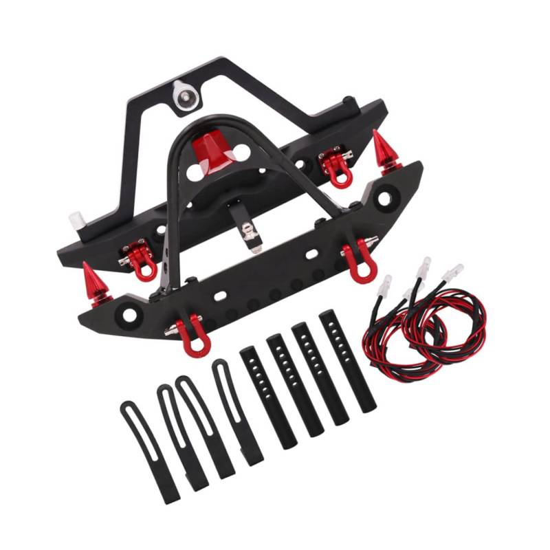 PAMINGONO Kotflügelschutz Mit Antikollisionshalterung CNC Metall Front Und Heckstoßstange Für RC Autos Robustes Zubehör Für Verbesserten Schutz Und Haltbarkeit Beim Fahren Unwegsamem von PAMINGONO