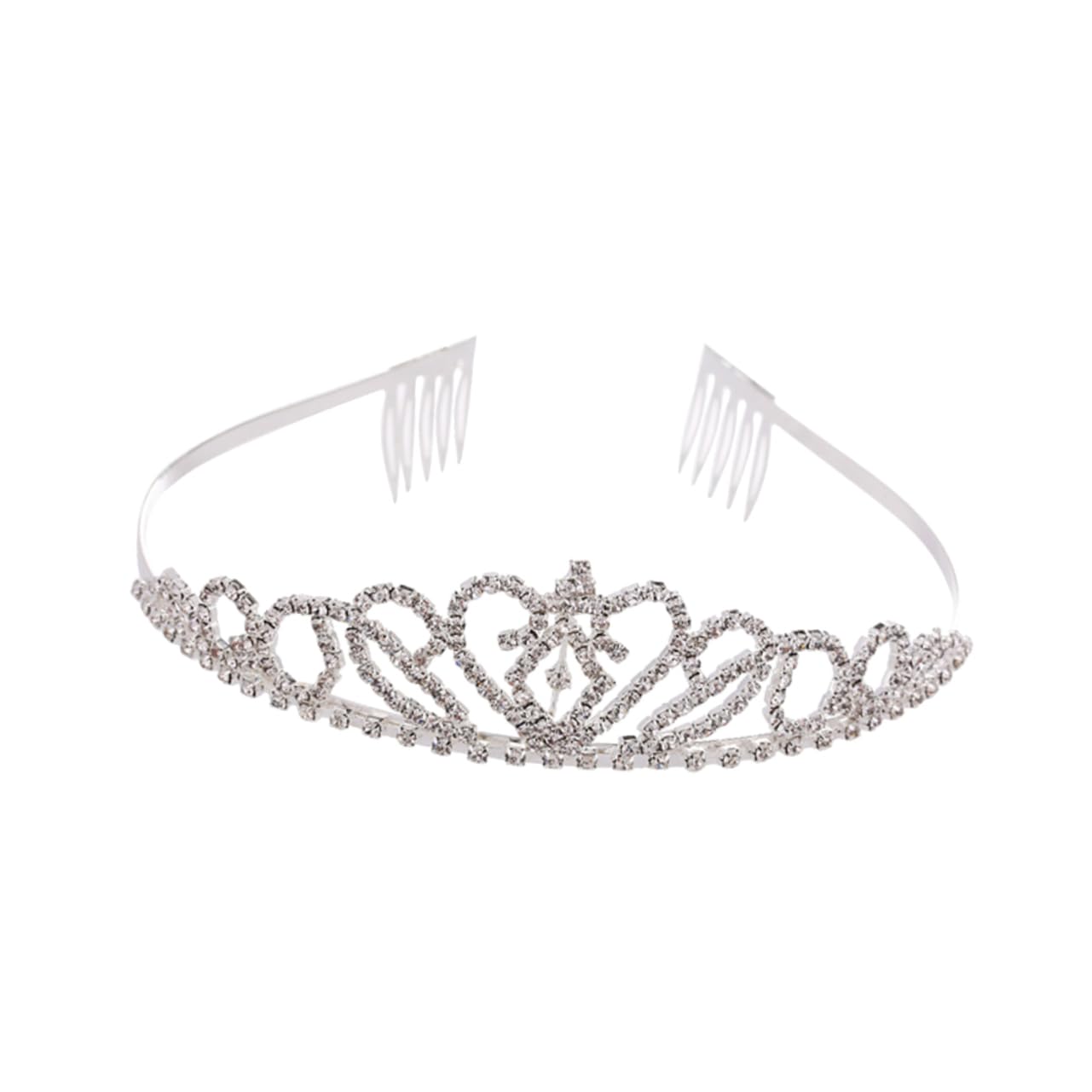 PAMINGONO Mode Liebe Herz Tiara Krone Für Hochzeiten Strass Haarschmuck Kopfbedeckung Für Bräute Elegante Hochzeit Krone Festlicher Haarschmuck Mit Romantischem Design Hg044 von PAMINGONO