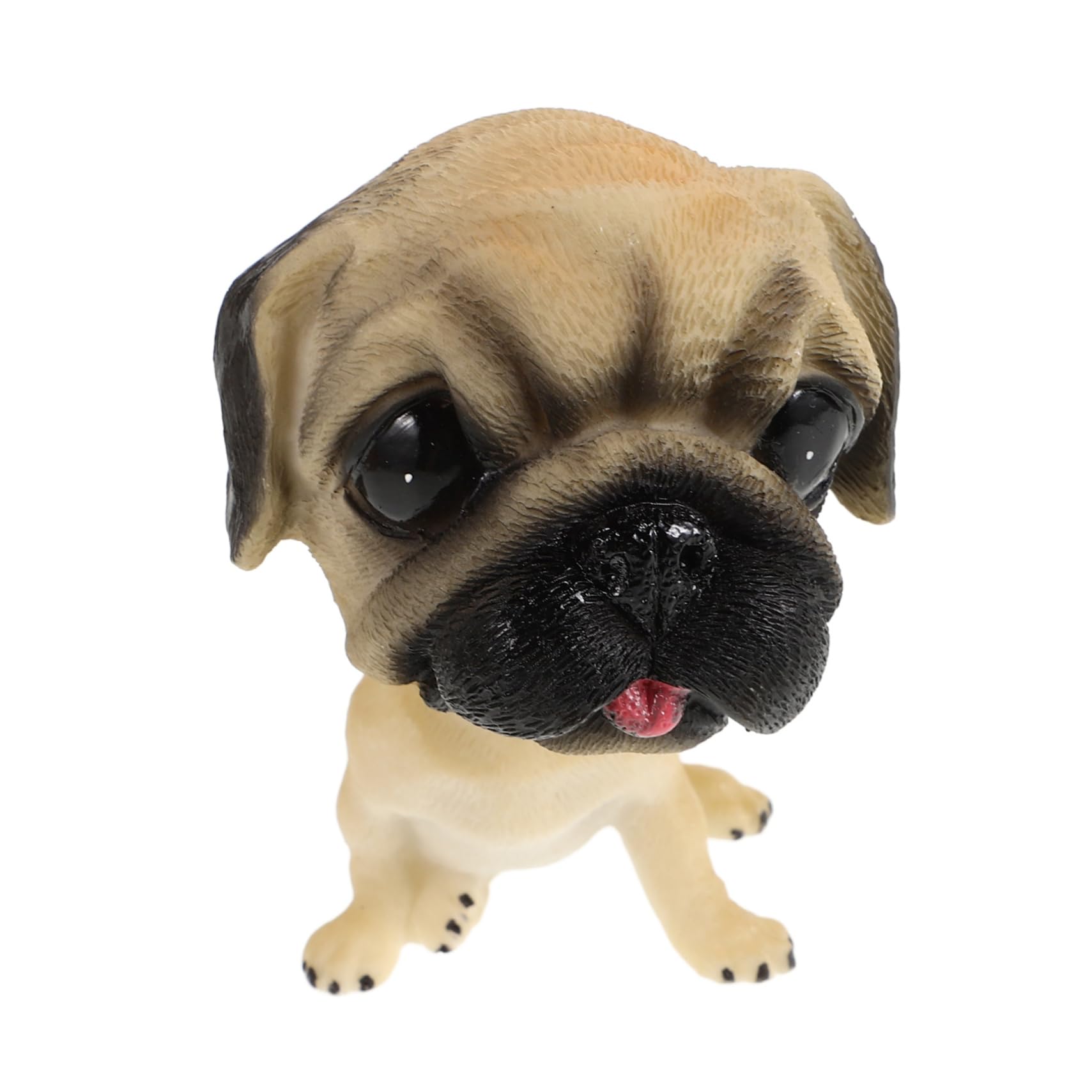 PAMINGONO üßer Wackelkopf Hund Für Das Auto Interaktives Hundespielzeug Mit Wackelndem Kopf Lustige Bobblehead Figur Aus Resin Für Auto Dekoration Pug Statue Als Originelles von PAMINGONO