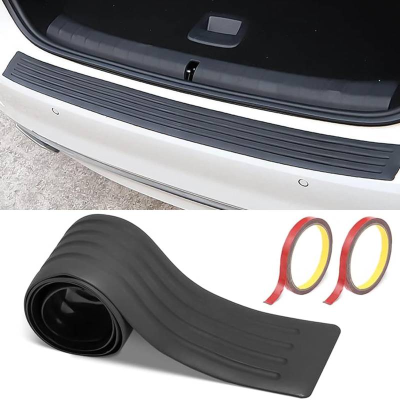 PANYI StoßStangenschutz aus Gummi,Rear Bumper Protector,Back Bumper Protection Strip,StoßStangenschutz Selbstklebend,Geeignet für Sedan Pickup SUV Truck(Schwarz/104x9cm) von PANYI