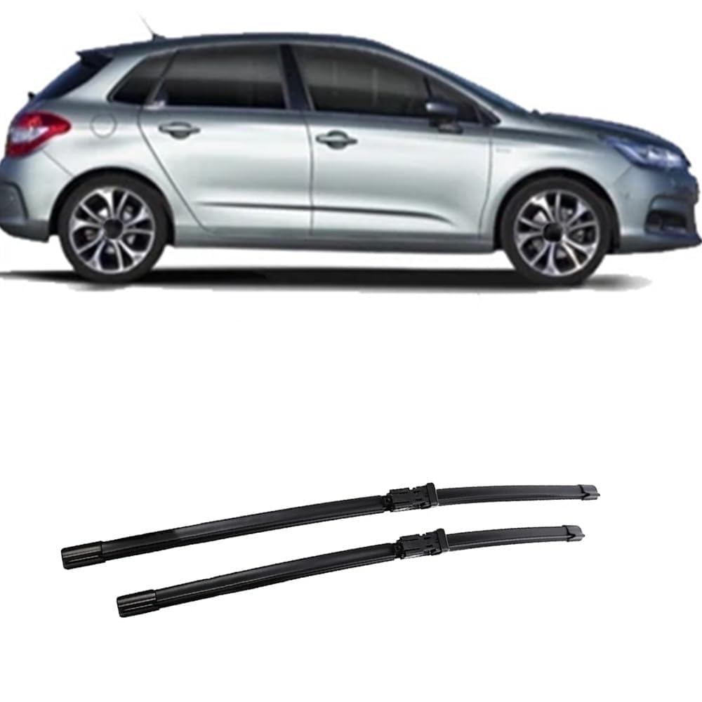 2 Stück Scheibenwischer für Citroen C4 Hatchback 2010-2020 30"+26", Frontscheibe Windschutzscheibe Fensterbürsten Vorderseite Scheibenwischerblätter von PAPEP