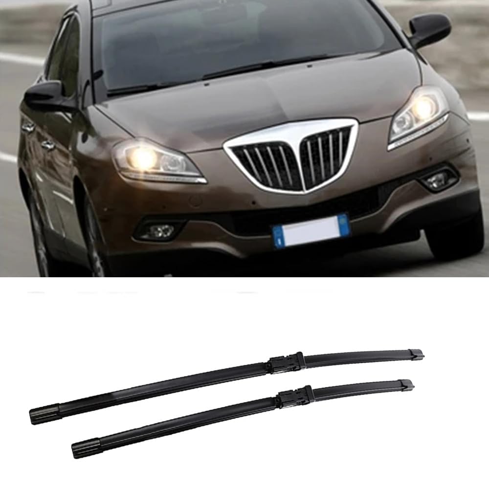 2 Stück Scheibenwischer für Lancia Delta 2008-2014 24''+18", Frontscheibe Windschutzscheibe Fensterbürsten Vorderseite Scheibenwischerblätter von PAPEP