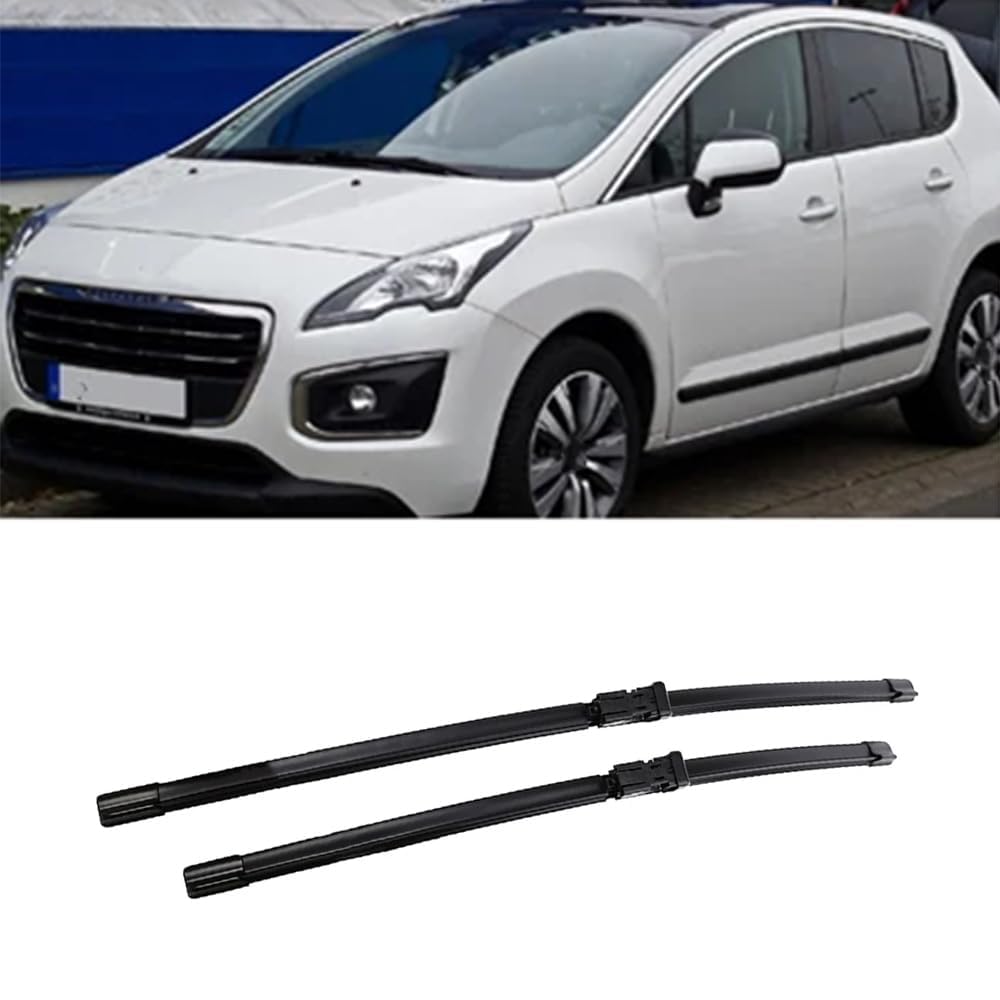 2 Stück Scheibenwischer für Peugeot 3008 MK1 2008-2015 30"+28", Frontscheibe Windschutzscheibe Fensterbürsten Vorderseite Scheibenwischerblätter von PAPEP