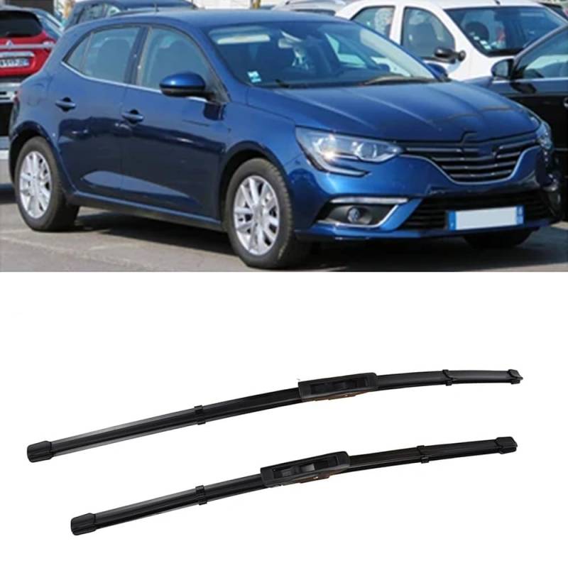 2 Stück Scheibenwischer für Renault Megane 4 MK2 2016-2023 24"+18", Frontscheibe Windschutzscheibe Fensterbürsten Vorderseite Scheibenwischerblätter von PAPEP