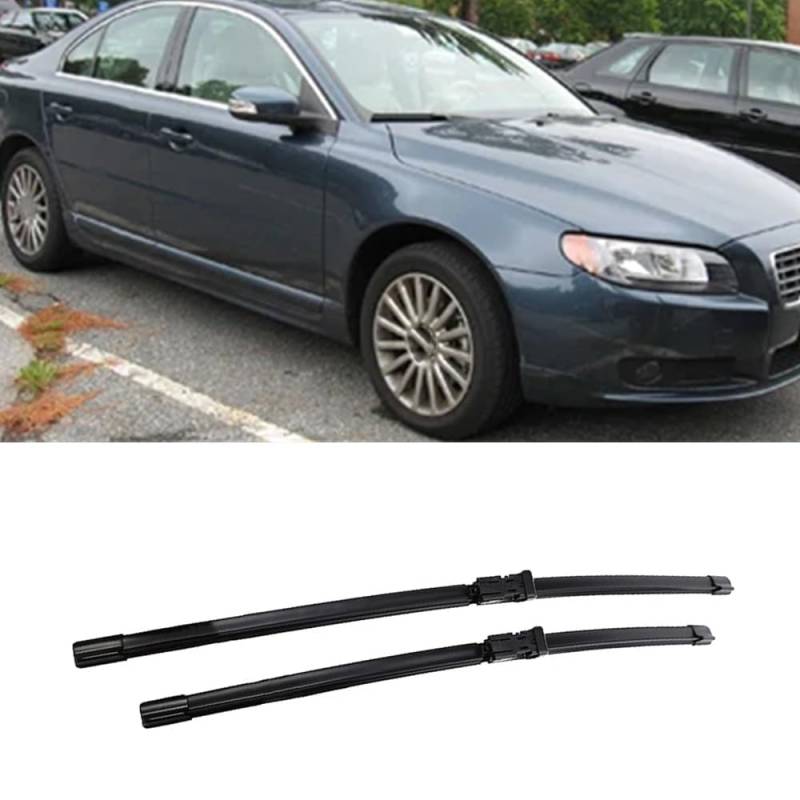 2 Stück Scheibenwischer für Volvo S80 2006-2014 26''+20", Frontscheibe Windschutzscheibe Fensterbürsten Vorderseite Scheibenwischerblätter von PAPEP