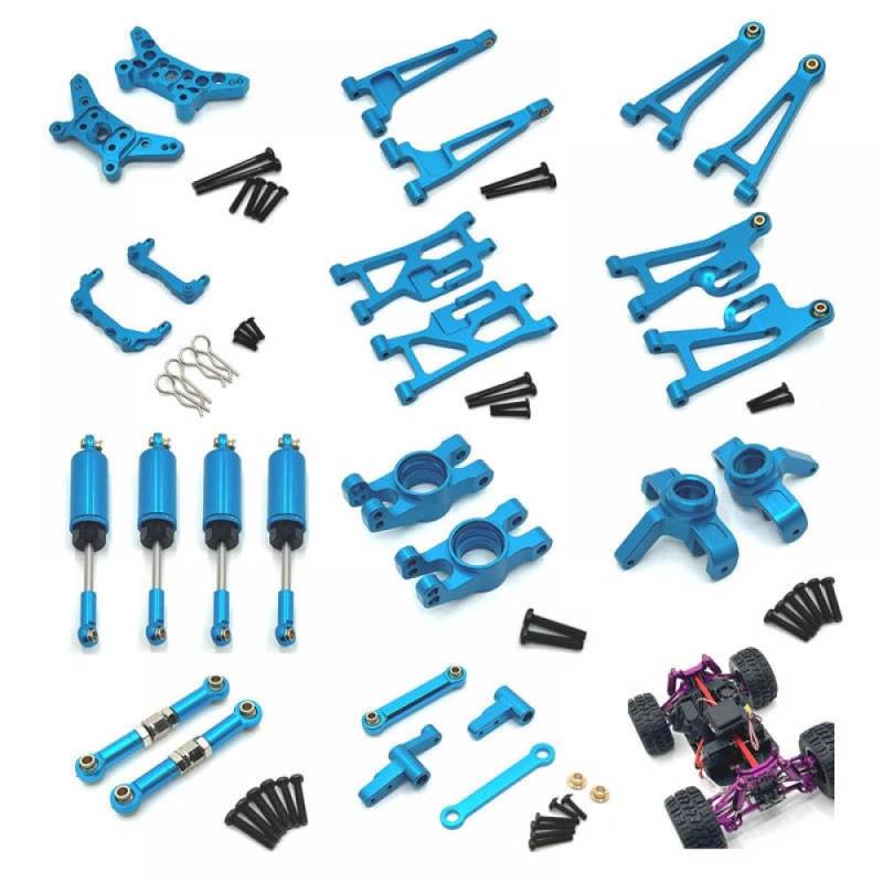 RC Auto-Lenkkomponenten-Upgrade-Set, kompatibel mit kompatiblen Modellen, einschließlich 14209 14210 Maßstab 1/14, Blau von PAQtnR