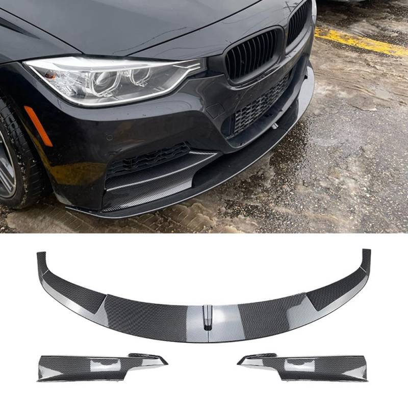 Auto Frontlippe Frontspoiler,für BMW 3er F30 F31 M-Tech 2013-2019,Frontlippe Spoiler Protector Splitter Kit,B-Carbon Fiber von PAREKS