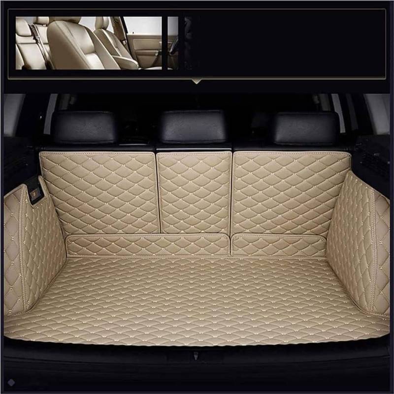 Auto Kofferraummatten,für Mercedes Benz EQ EQC SUV EQC 350 / EQC 400 4MATIC SUV,Wasserdicht Kofferraum Schutzmatte Liner rutschfest Zubehör,A-Beige von PAREKS