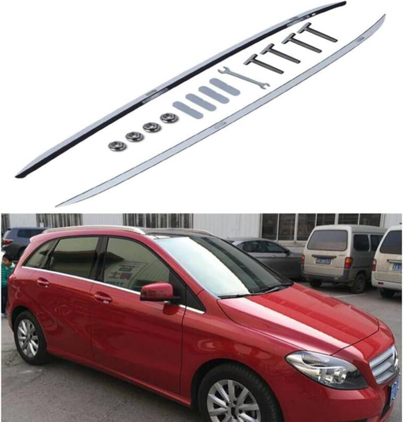 Auto Dachträger für Mercedes Benz B Class W246 B180 B200 2011-2018, Hochwertig Aluminium Dachgepäckträger Querträger Cargo Gepackträger von PARIE