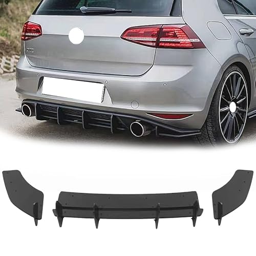 PARIE Heckspoiler für Volkswagen Golf 7 GTI, Heckstoßstange Hecklippe Diffusor Karosserie Modifiziertes Zubehör in Schwarz von PARIE