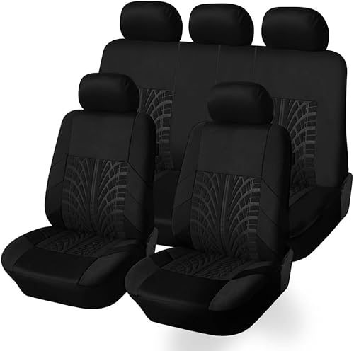 PARIE Auto Sitzbezüge Sets für Mercedes-Benz Glk GLK /(X204) /2008 2009 2010 2011 2012 2013 2014, Atmungsaktiv Verschleißfest Vordersitze Und Rücksitze Car Innenraum Zubehör,A/Black von PARIE