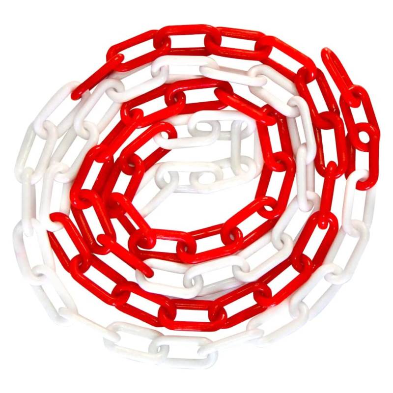 PARKING FACIL | Kunststoffkette 6 mm x 5 m zum Absperren, Sichern und Markieren | Zum Absperren und Sichern von Autobahnen, Parkplätzen und gefährlichen Bereichen | Widerstandsfähiges Material von PARKING FACIL