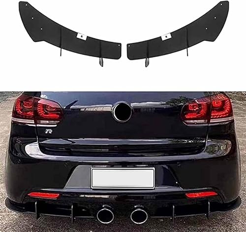 PARREN Auto Heckdiffusor für VW Golf 6 VII R20 2010-2013, ABS Heckstoßstange Diffusor Spoilerlippenflügel Splitter High Performance Zubehör, Schwarz, Lackiert, Einschraubbar von PARREN