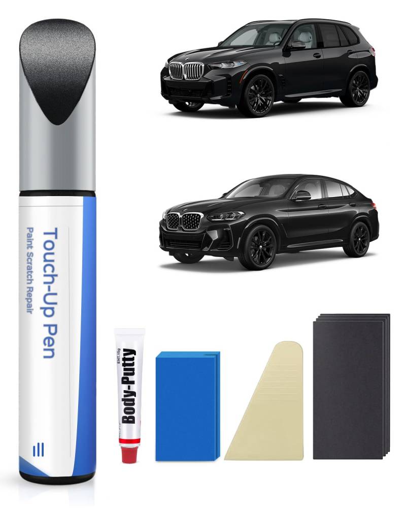 416 Carbonschwarz metallic Lackstift Kit für BMW X4/X5/5/2020 3 Series/X4/2018 X5 – Exakte Übereinstimmung für Chips und Kratzer von PARTS4EV