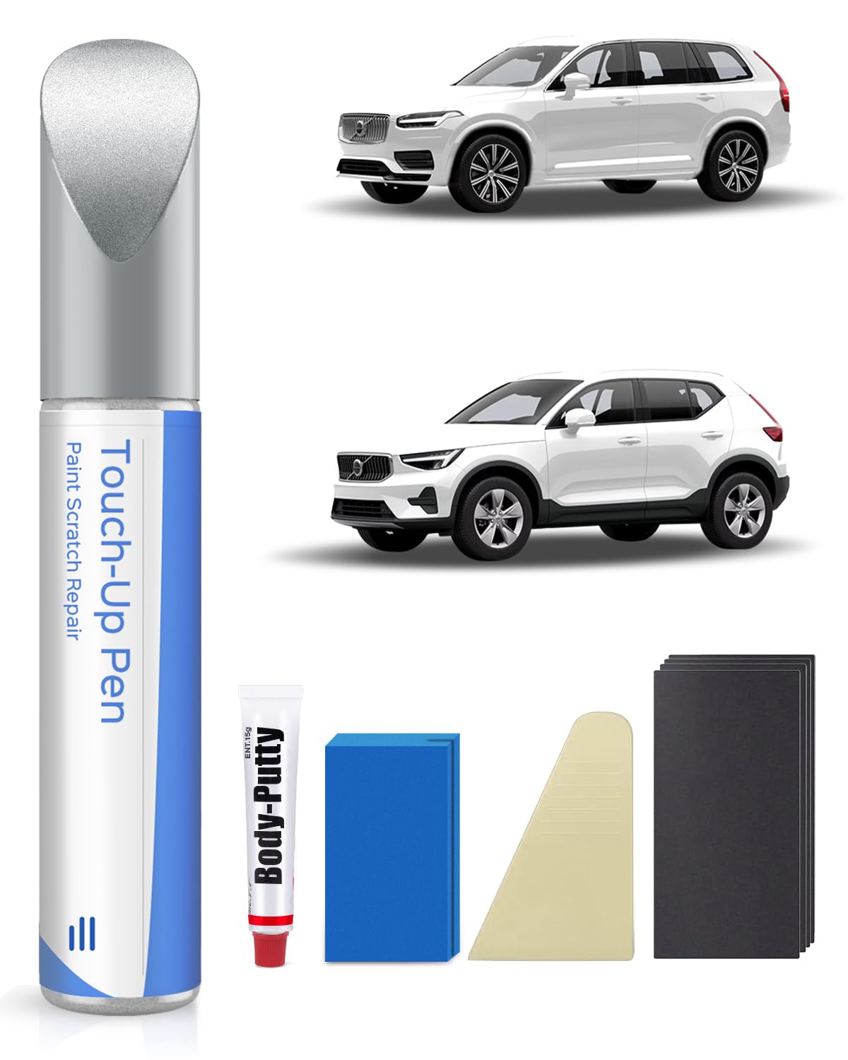 707 Crystal White Pearl Tricoat Nachbesserungslack Kit Kompatibel mit Volvo S60L/XC60/XC40/XC90 Exakte Übereinstimmung für Chips und Kratzer von PARTS4EV