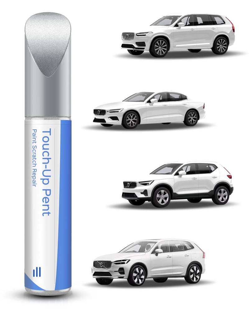 707 Crystal White Pearl Tricoat Lackstift Kompatibel mit Volvo S60L/XC60/XC40/XC90 Exakte Übereinstimmung für Chips und Kratzer von PARTS4EV