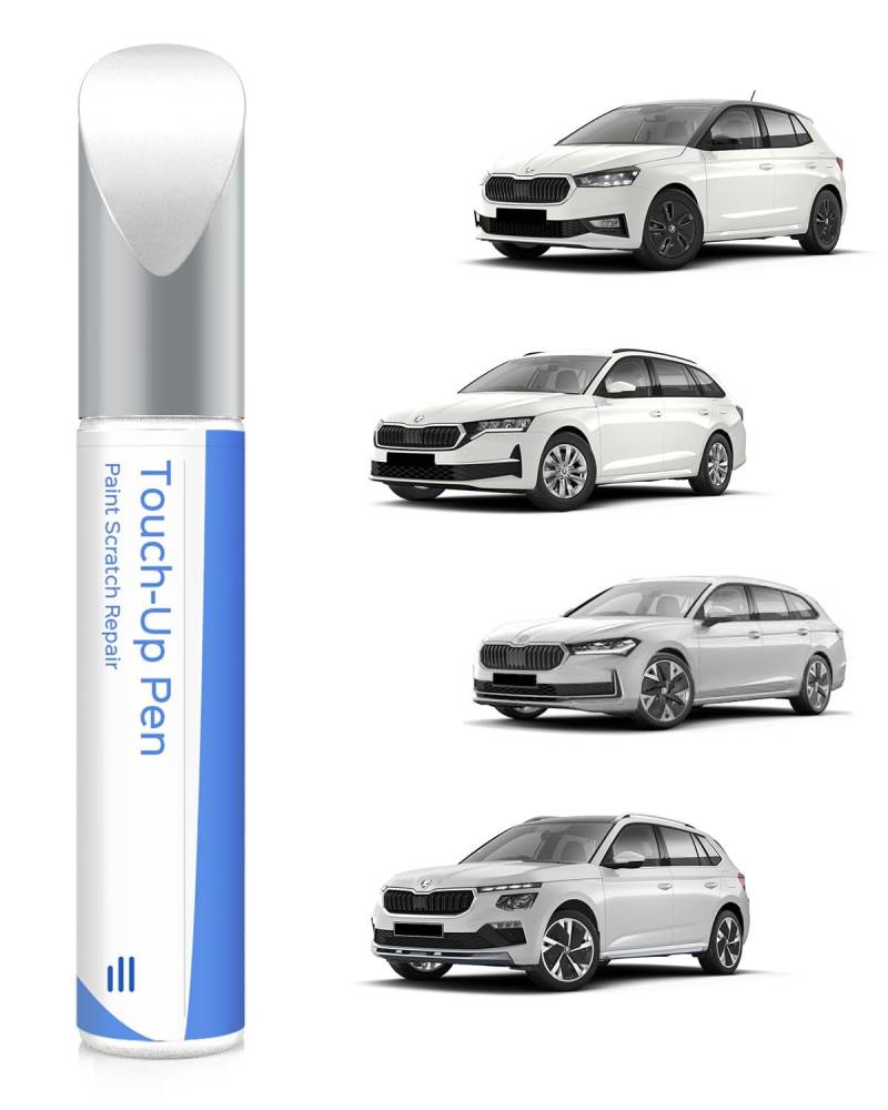 9P9P/ F9E Candy Weiss Lackstift Kompatibel mit Skoda Exakte Übereinstimmung für Chips und Kratzer von PARTS4EV