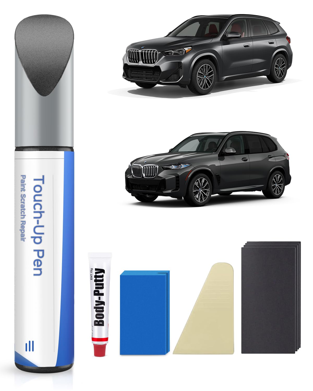 A90 Sophistograu Brillianteffekt/Dark Graphite Metallic Lackstift Kit für BMW 2019-2020 X5/X4/iX3/X2/X1– Exakte Übereinstimmung für Chips und Kratzer von PARTS4EV