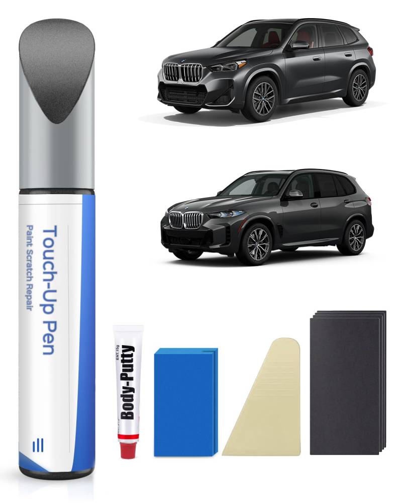 A90 Sophistograu Brillianteffekt/Dark Graphite Metallic Lackstift Kit für BMW 2019-2020 X5/X4/iX3/X2/X1– Exakte Übereinstimmung für Chips und Kratzer von PARTS4EV