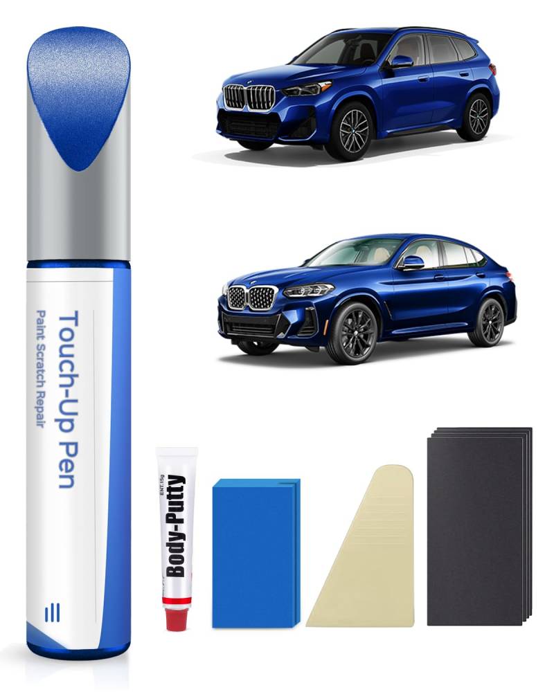 C1M Phytonicblau Metallic Lackstift Kit für BMW 2019-2020 X5/X4/iX3/X3/X2/X1/5/1 Series – Exakte Übereinstimmung für Chips und Kratzer von PARTS4EV