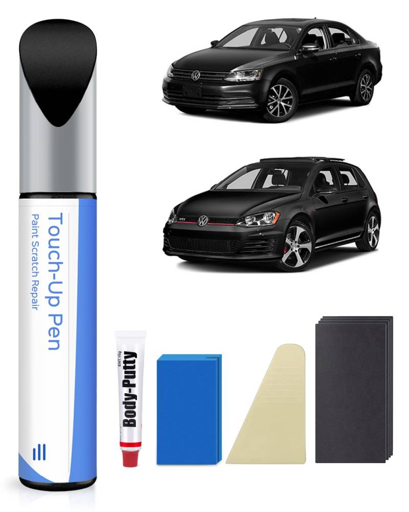 L041/A1 Black Lackstift Kit Kompatibel mit VW/Volkswagen Exakte Übereinstimmung für Chips und Kratzer von PARTS4EV