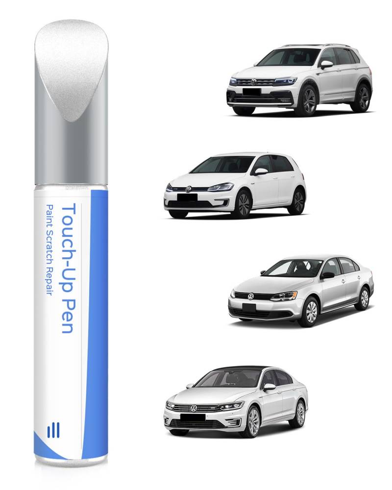 LC9A/0Q Pure White Lackstift Kompatibel mit VW/Volkswagen Exakte Übereinstimmung für Chips und Kratzer von PARTS4EV