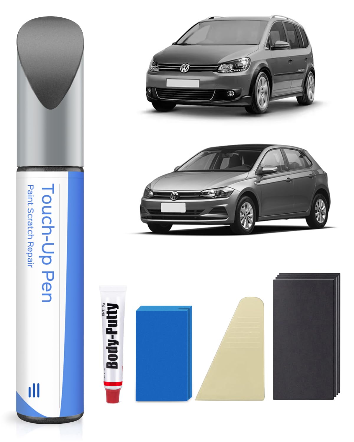 LD7R Pepper Grey Metallic Lackstift Kit Kompatibel mit VW/Volkswagen Exakte Übereinstimmung für Chips und Kratzer von PARTS4EV